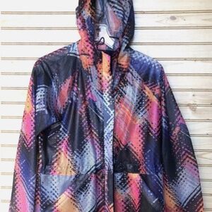 Athleta Lightweight Full Zip Snap Running Rain Jacket/Windbreaker Women's S